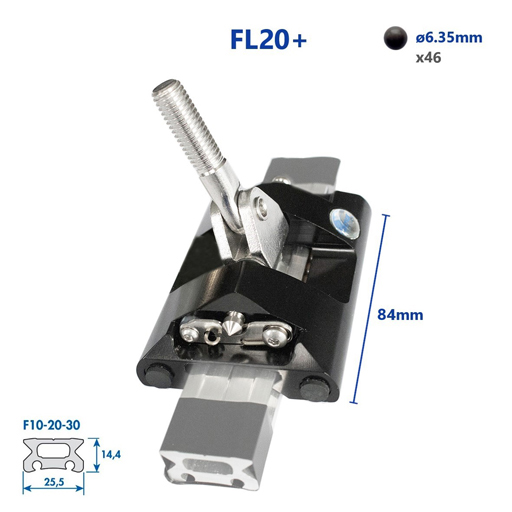 Chariot de latte FL20+ (circulation à billes torlon® Ø6.35mm)