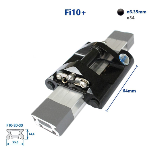 Chariot intermédiaire Fi10+ (circulation à billes torlon® Ø6.35mm)