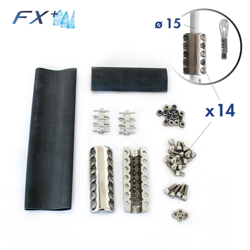 Clamp FRC 15mm for Anti-Torsion Rope (Wichard #7324)