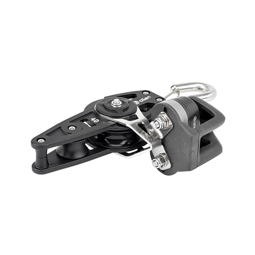 40mm Dynamic Fiddle Block/Becket With Hook And A..77 Cleat