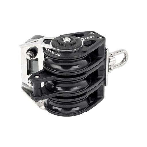40mm Dynamic Triple Block/Becket With Swivel And A..77 Cleat