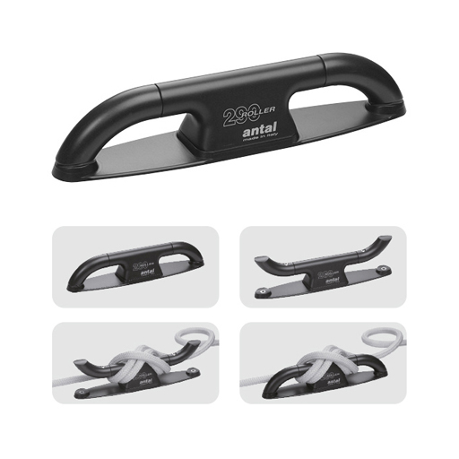 Taquet roller - Aluminium anodisé - Pour bateaux jusqu'à 46' - Noir - WL 4T