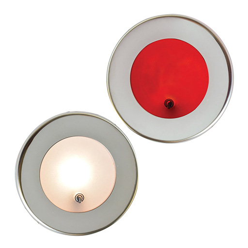 Recessed spotlight ROUZIC - Polished stainless steel IP67 - Warm White 20W & Red 10W - STANDARD with switch  