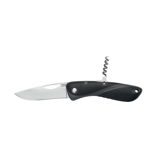 Couteau Aquaterra Chasse Peche - Lame simple lisse tire-bouchon - Noir