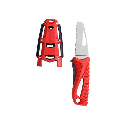Offshore Rescue - couteau de sauvetage - Lame fixe - Rouge