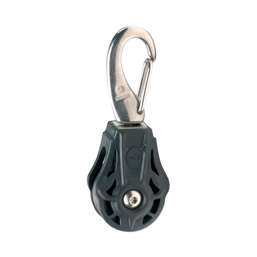 Single Plain Bearing Block Swivel Snap Hook